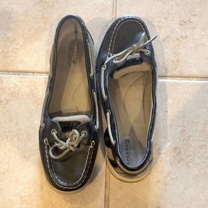 Black Sperry Boat Shoes